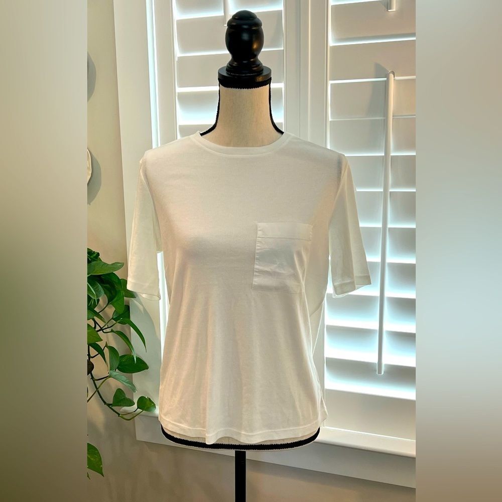 NWT Mango White Pocket Tee Size XXL